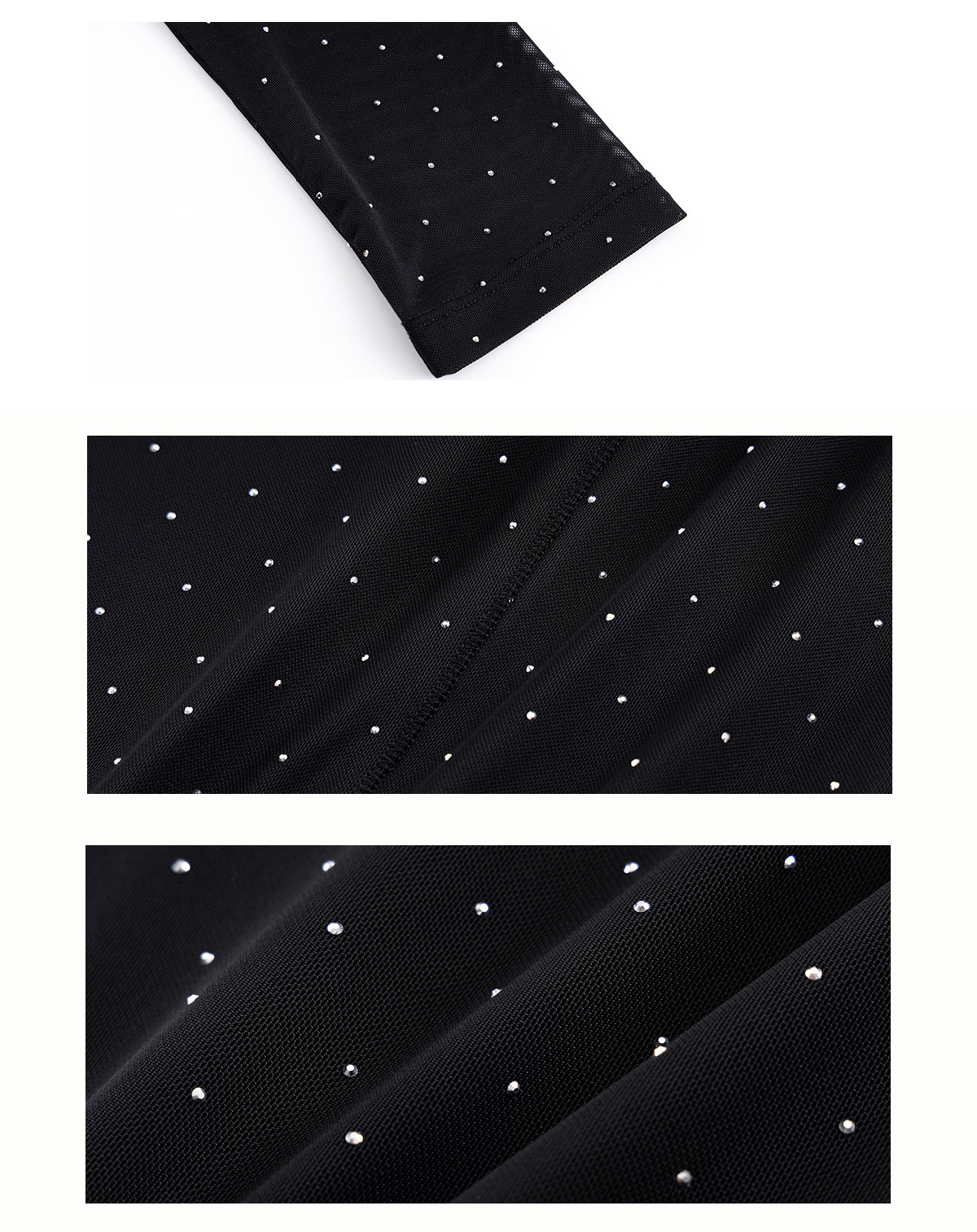 ARISEISM Black Polka Dot Slim-Fit Long-Sleeve Top