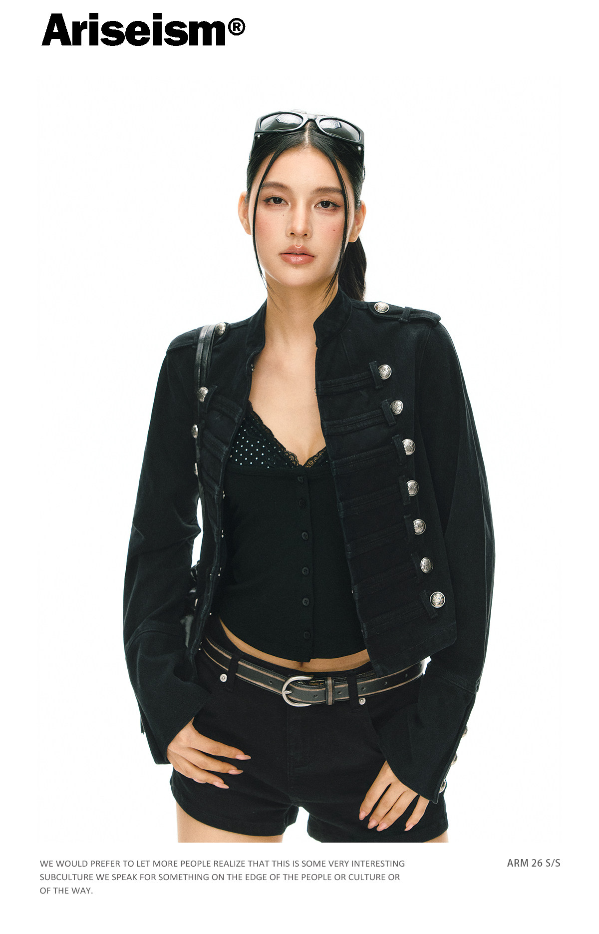 ARISEISM Retro Cropped Jacket