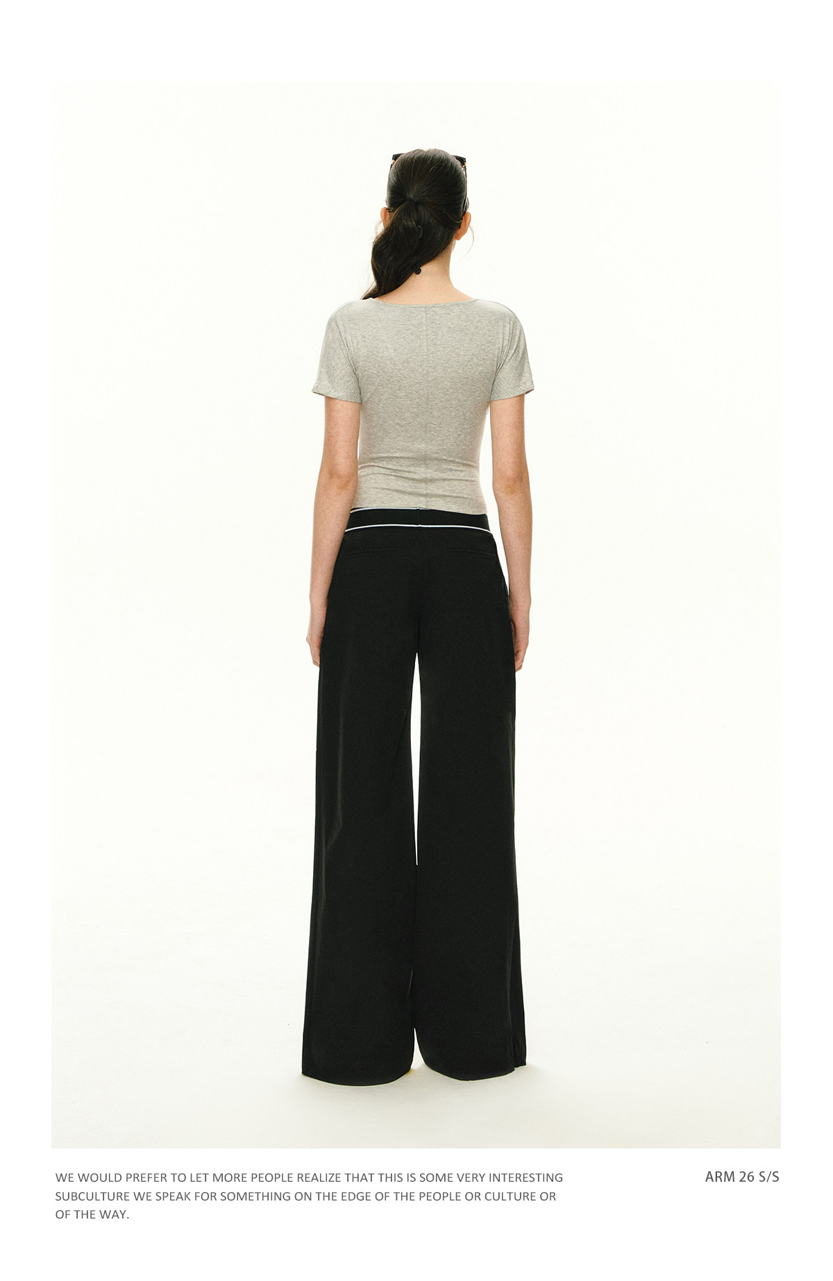 ARISEISM Low-Rise Loose Wide-Leg Trousers