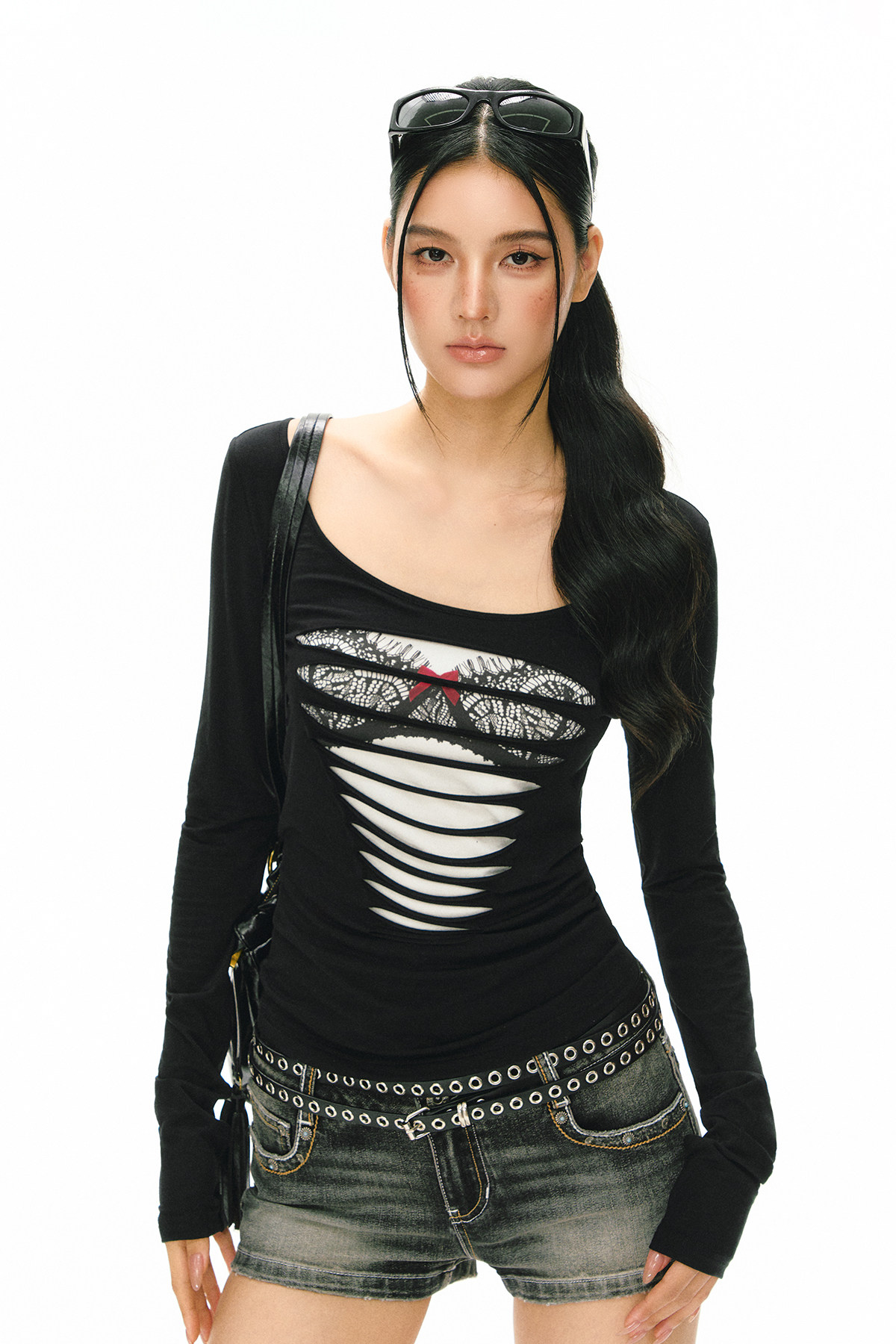 ARISEISM Retro Cropped Long-Sleeve Tee