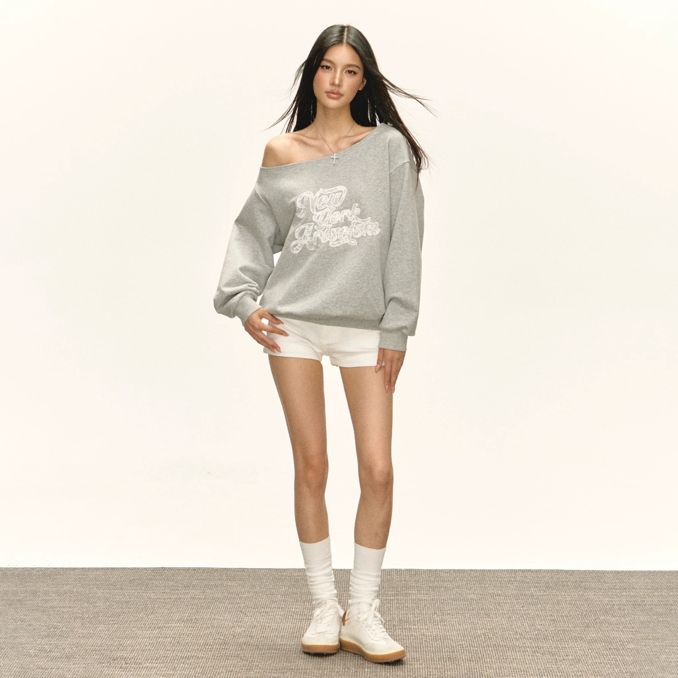 Аризизм Ретро осень длинный рукав, американский стиль, oversize