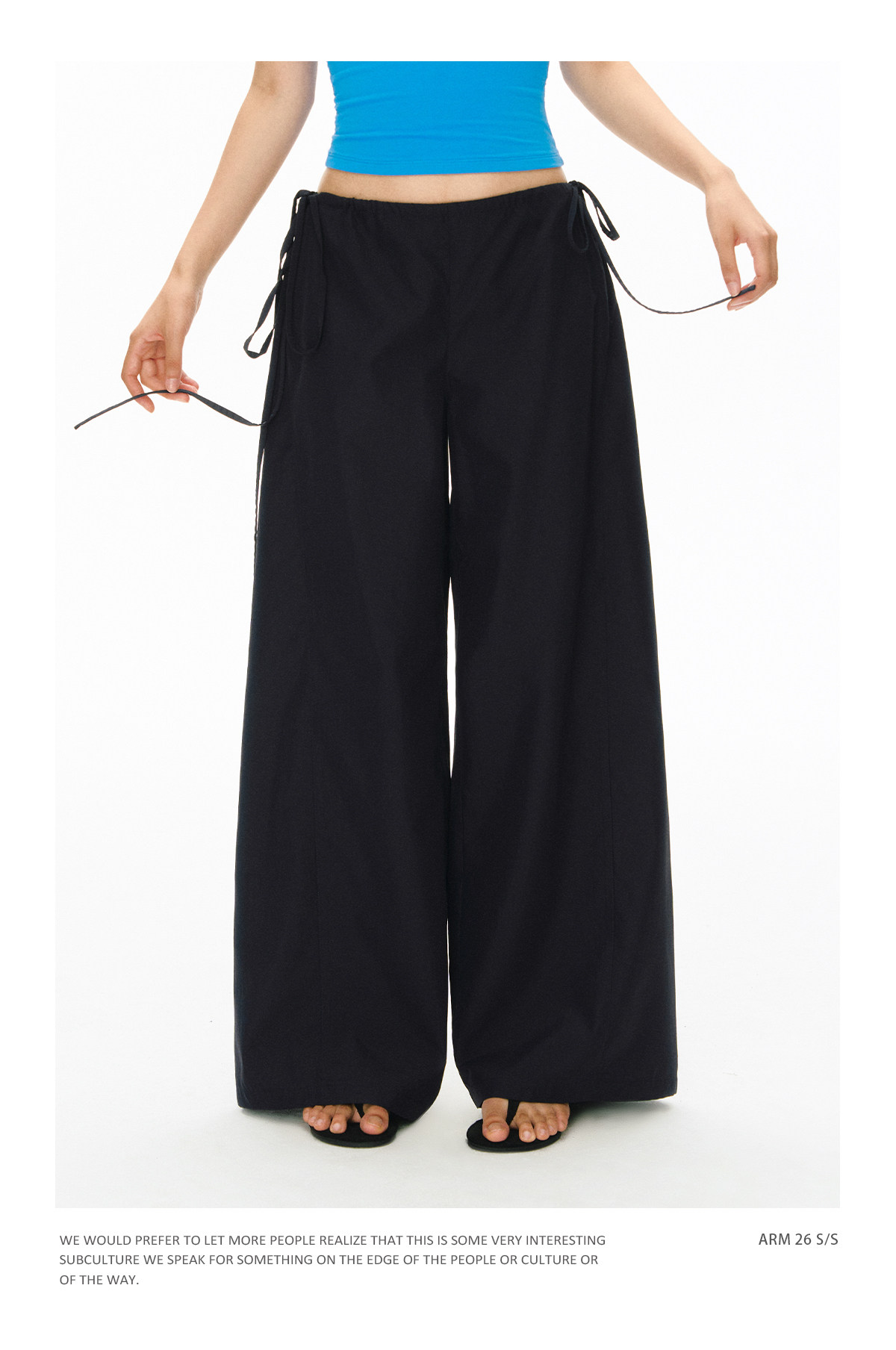 ARISEISM Low-Waist Wide-Leg Cargo Trousers