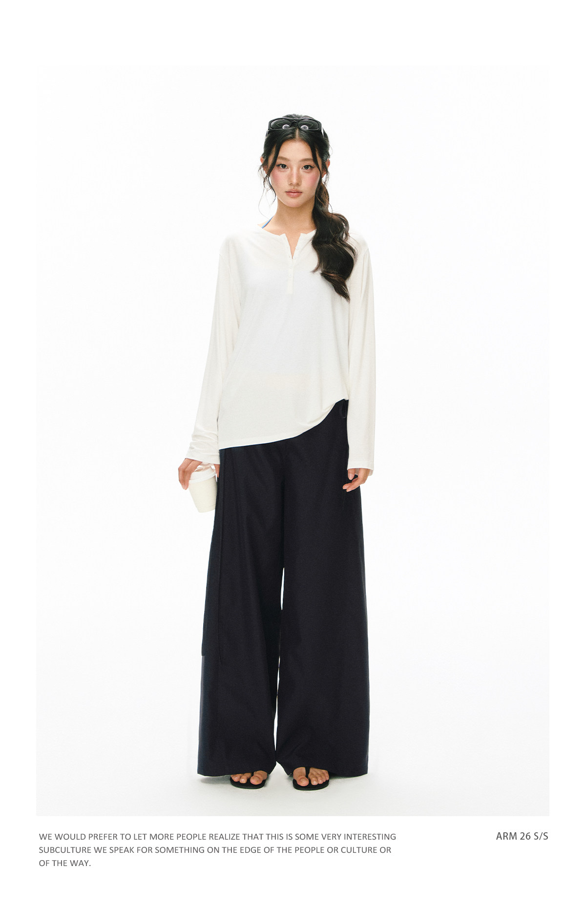 ARISEISM Low-Waist Wide-Leg Cargo Trousers