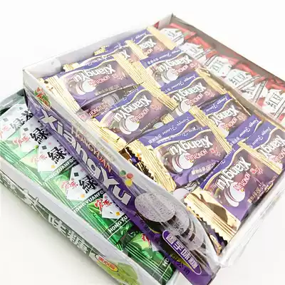 Hongyuan Toffee Hongyuan sandwich fudge 320g Green tea taro red bean flavor candy 8090 post-nostalgic snack happy candy