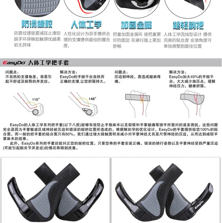 Poignées de vélo EASYDO - Ref 2352243 Image 4