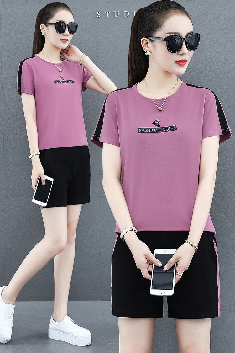 Shorts sports suit small daisy quick-drying short-sleeved large size women's clothing fat sister mm2022 summer new style to cover the belly