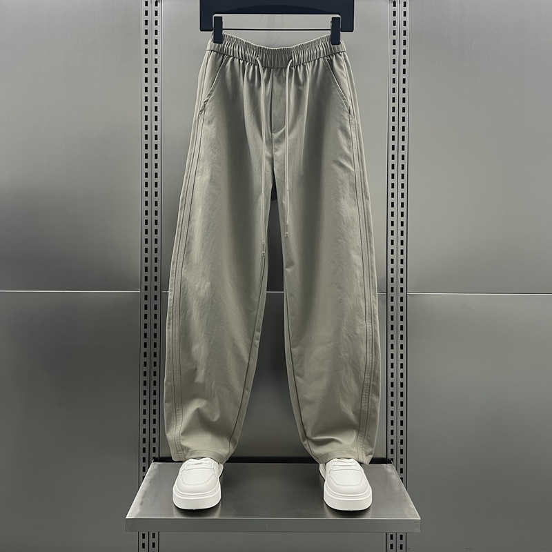 Kangshi Yishu Summer Thin Loose Versatile Casual Pants Men's Trendy Handsome Quick-Drying Wide-Leg Scimitar Pants Men