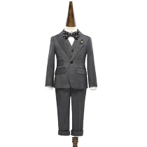 imo childrens gray suit boys suit big boys British style piano performance suit host suit for childrens catwalk