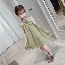 Girls  dresses 2021 new summer clothes middle and large childrens Korean lace dress childrens skirts trendy childrens clothing