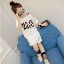  Womens middle and large childrens skirt summer Korean version of the strapless dress 95 cotton long t-shirt suspender childrens skirt summer stretch