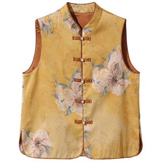 2025春秋新款洋气妈妈装薄款坎肩背心马夹外穿新中式国风马甲女士