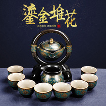 Tea house new kung fu tea set retro office teapot tea cup full automatic lazy anti-hot creative tea maker