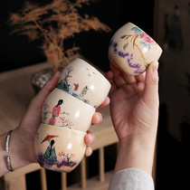 Tea Yan Sheriffs Tea Cup Gongfu Tea Cup Cup Ceramic Master Cup Single Lady Hand-painted Personal Teacup Womens Single Cup