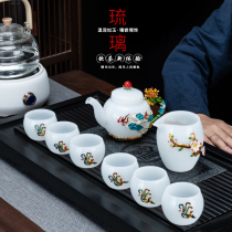 High-end luxury Chinese style palace Palace Wind Gift box Courtesy Glazed Tea Set for home Gongfu Tea Cup High-end Teapot