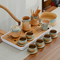 Tea House Ceramic Teapot Tea Cup Teacup of tea tea Coarse Pottery Kutifu Tea Suit Home Simple Day Style Small Tea Table