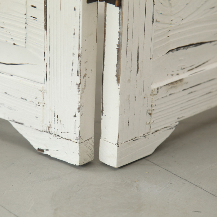 ZAKKA cổ điển cũ gỗ rắn màn hình sắt rèn Mỹ nước Pháp LOFT cửa hàng biệt thự trang trí màu trắng xám xanh - Màn hình / Cửa sổ bình phong đẹp