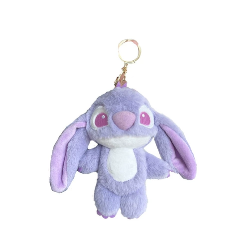 Брендовый мультяшный сиреневый плюшевый милый брелок, кукла для влюбленных, подвеска