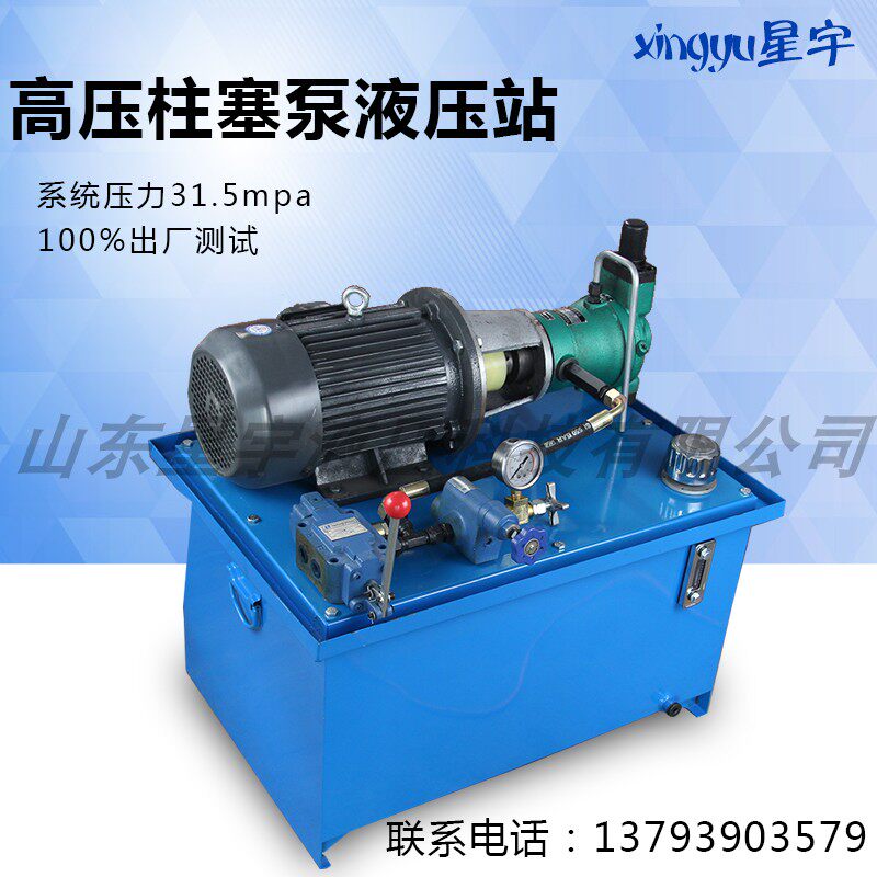 Xingyu 31 5MPA high pressure piston pump hydraulic station MANUAL valve pumping station HYDRAULIC system PRESS hydraulic cylinder