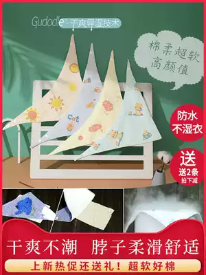 Triangle towel pure cotton saliva towel baby bib neck newborn female baby waterproof bib boys handsome summer thin section