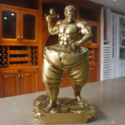 Creative Self-Discipline Sculpture Figurine, Bodybuilding Competition Trophy, Engraved Souvenir Craft