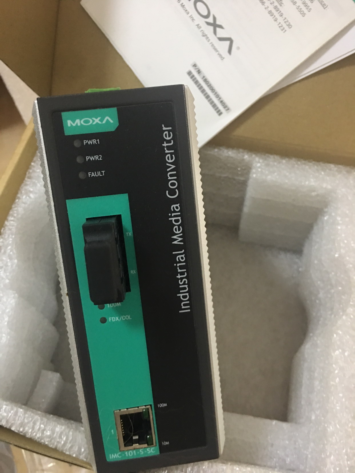 MOXA IMC-101-S-SC-T industrial grade optoelectronic single-mode converter wide temperature original packaging goods