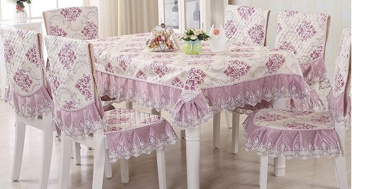 Bàn vải ghế đệm ghế bọc bàn cà phê khăn trải bàn Phong cách châu Âu vải cotton nhỏ tươi ăn ghế bao gồm nhà khăn napkin