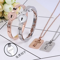 S925 sterling bạc đôi vòng đeo tay một cặp khóa sáng tạo đồng tâm khóa vòng cổ nam và nữ vòng tay quà tặng sinh viên có thể được chữ - Vòng đeo tay Cuff vòng tay tỳ hưu