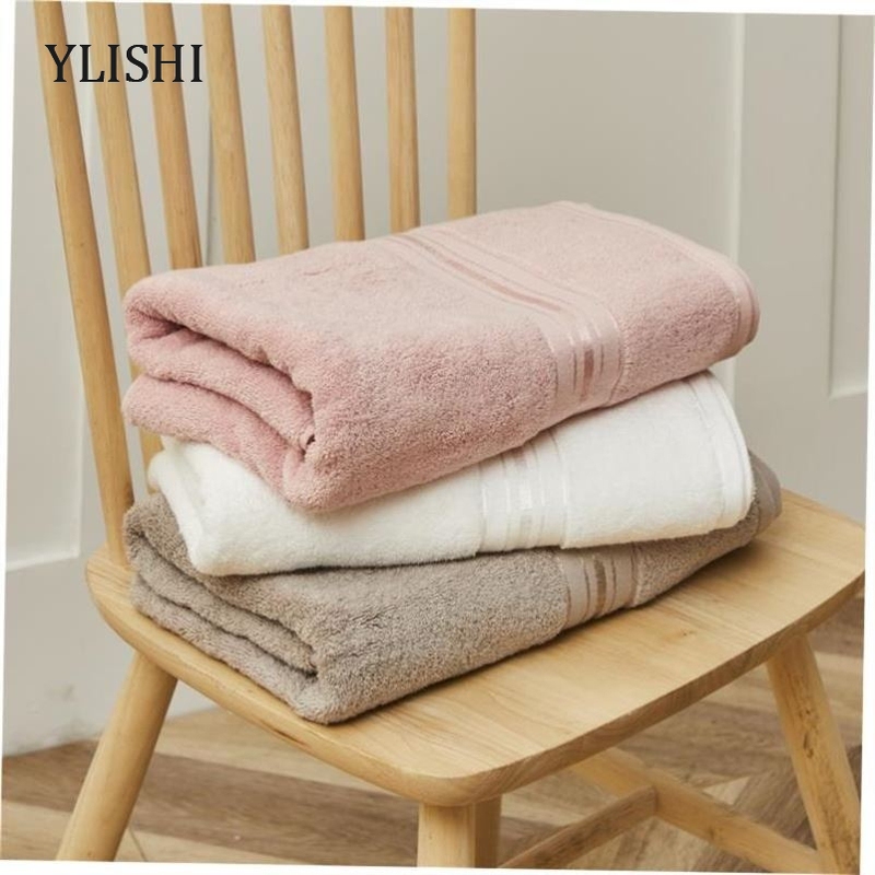 100% Cotton Bath Towel Set, Absorbent Solid Color Towels