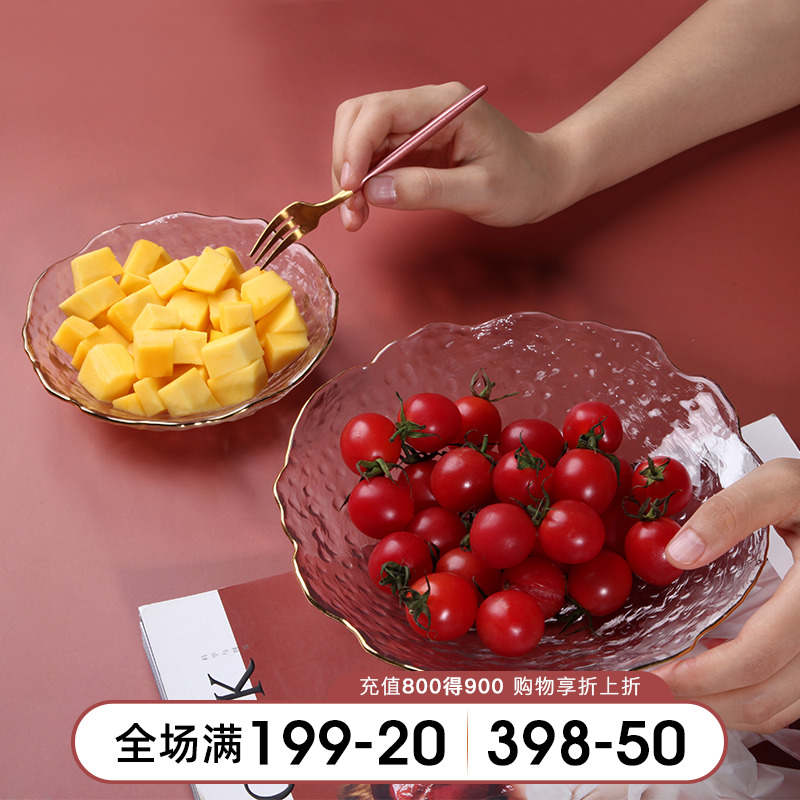 Nordic style Living room tea table Home Phnom Penh Crystal glass Fruit Pot dry fruit Snack Sweet sugar Sharapan