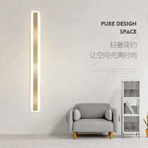 Bedroom bedside wall lamp Nordic led ultra-thin strip modern simple living room stairs TV background wall wall lamp