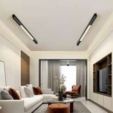 Сетка света 客厅无主灯格栅泛光灯极简个性长条卧室衣帽间吸顶灯具明装轨道灯