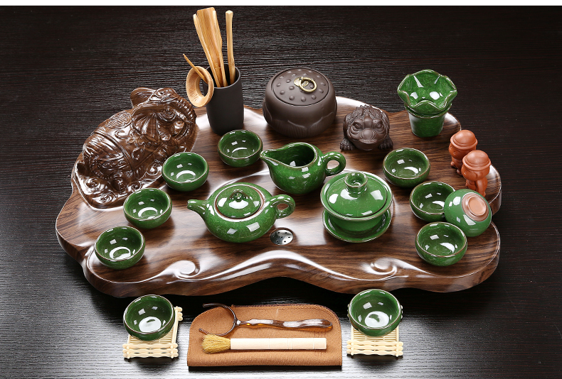 True sheng rosewood tea tray was set a complete set of kung fu tea set ceramic tea pot - calving cups domestic Chinese teapot