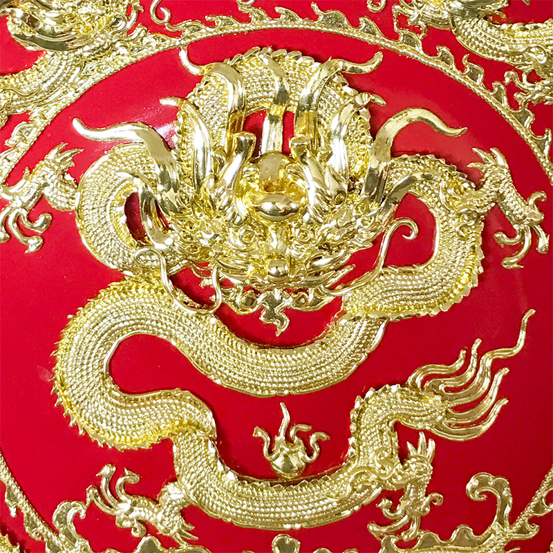 Really shing new Chinese style paint line carve wulong new Year quotation move gifts business new ceramic handicraft furnishing articles for the festival
