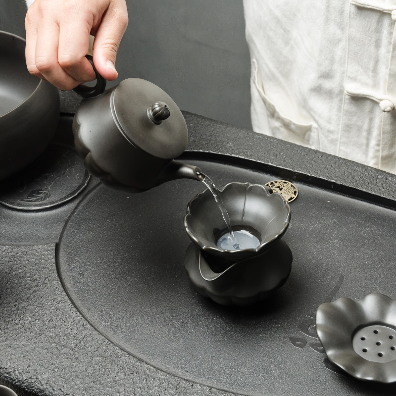 True sheng purple sand tea set gift tea sets boxed set household kung fu tea set to restore ancient ways of high - grade tea