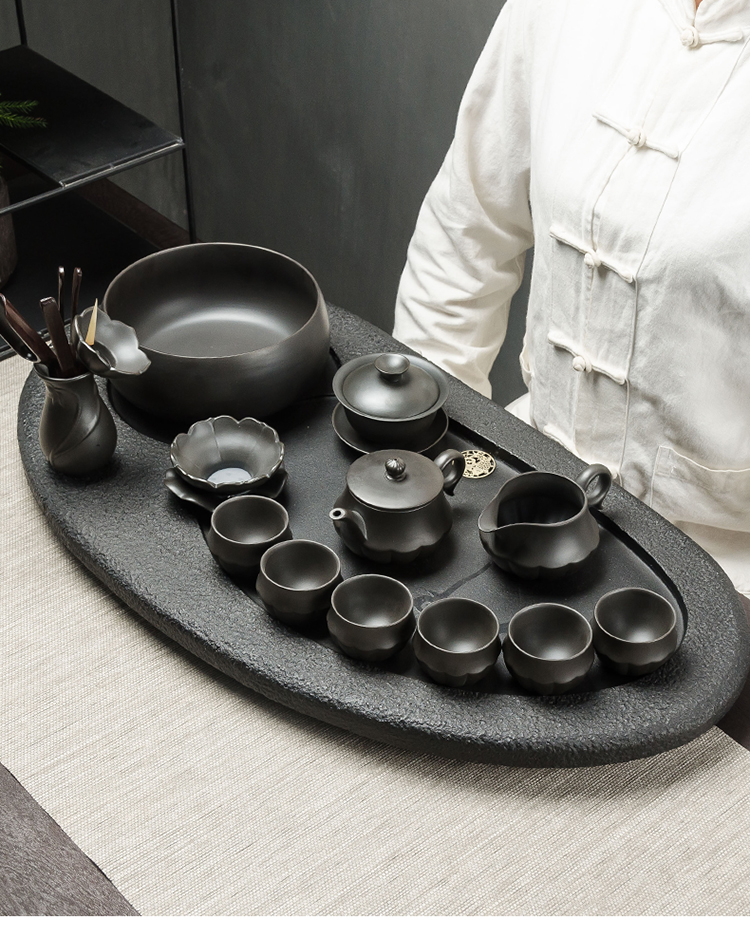 True sheng purple sand tea set gift tea sets boxed set household kung fu tea set to restore ancient ways of high - grade tea