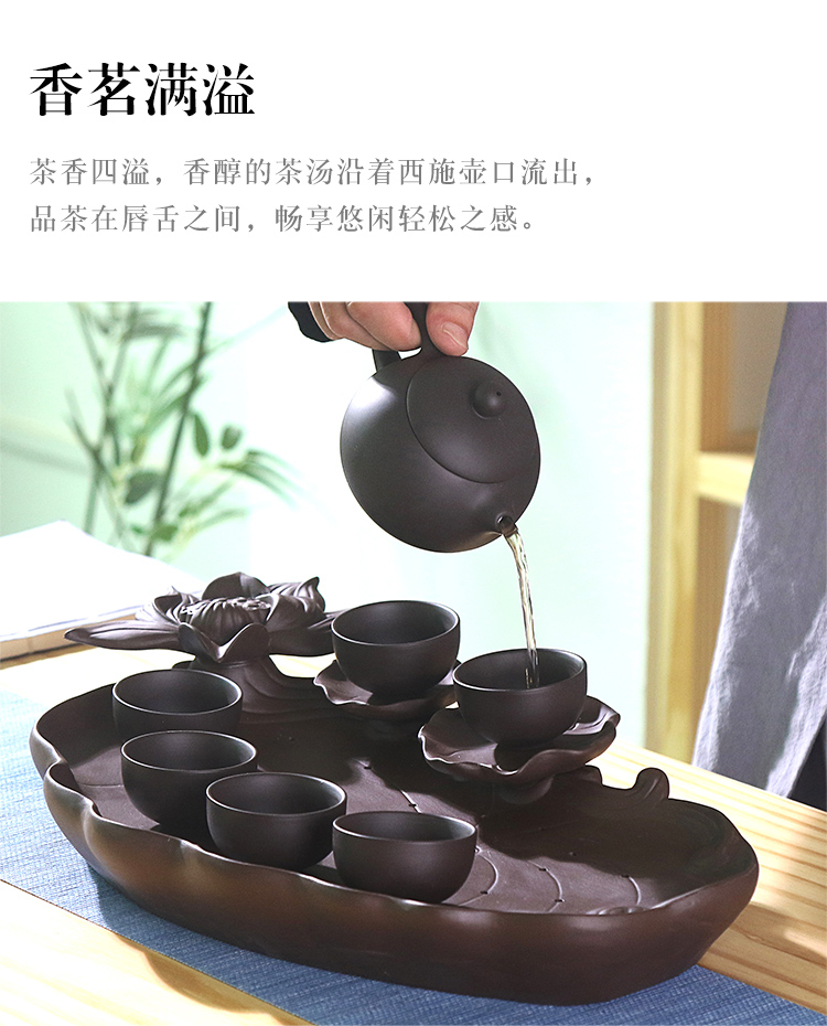 True sheng violet arenaceous kung fu tea sets tea cup teapot tea tea service of a complete set of household dry tea set tea table