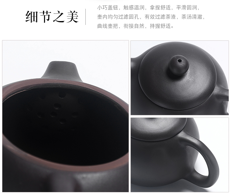 Really sheng originality of a complete set of violet arenaceous kung fu tea set automatically suit household contracted dry tea set tea cup teapot