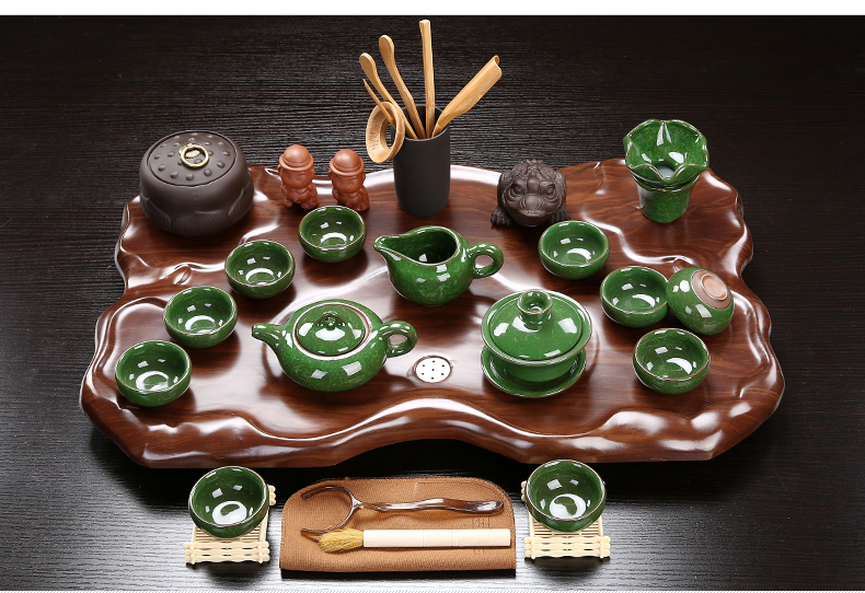 True sheng rosewood tea tray was set a complete set of kung fu tea set ceramic tea pot - calving cups domestic Chinese teapot