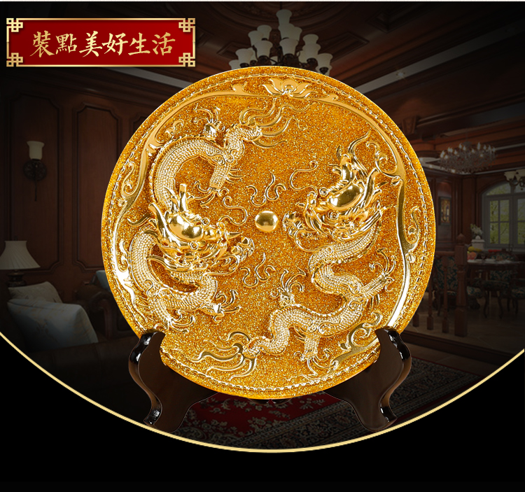 True sheng longfeng gold plate wedding gift to send friends girlfriends wedding gift xiamen paint line carve ceramic home furnishing articles