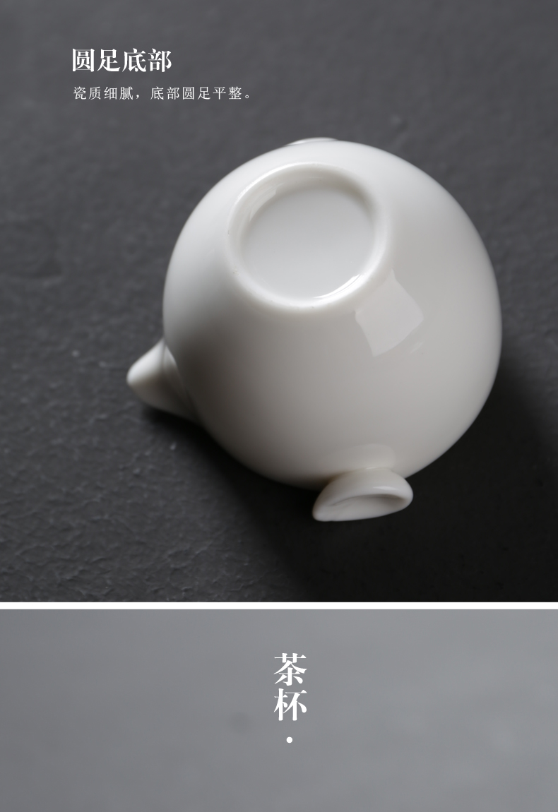 True travel sheng white porcelain tea set a pot of two cups of portable package crack cup teapot gift individual cups