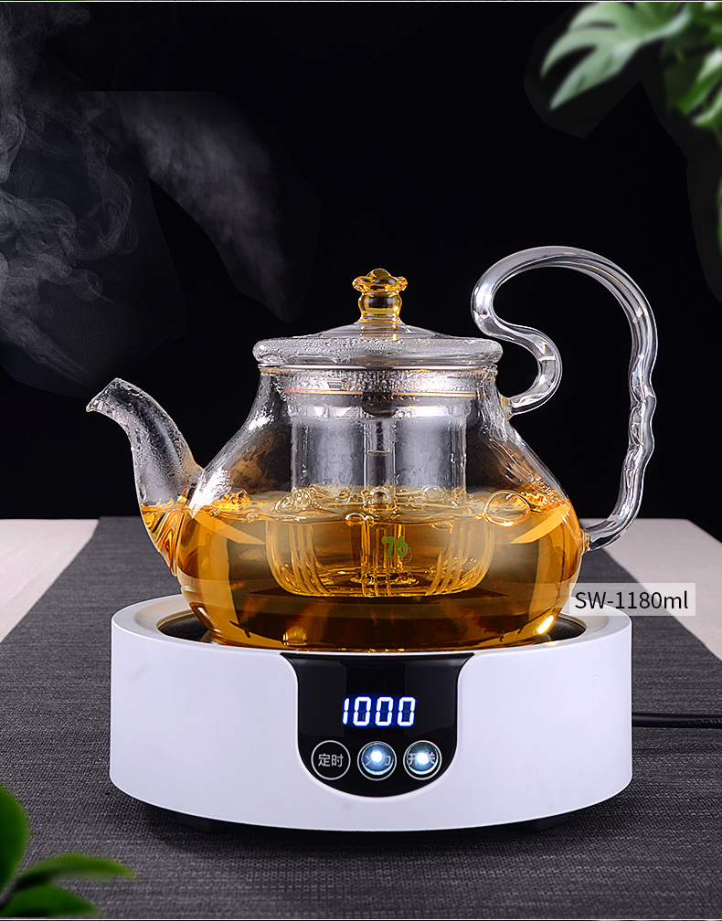 True sheng of Taiwan TaoLu boiled tea machine household glass tea kettles steamed tea tea tea stove high temperature resistant suit