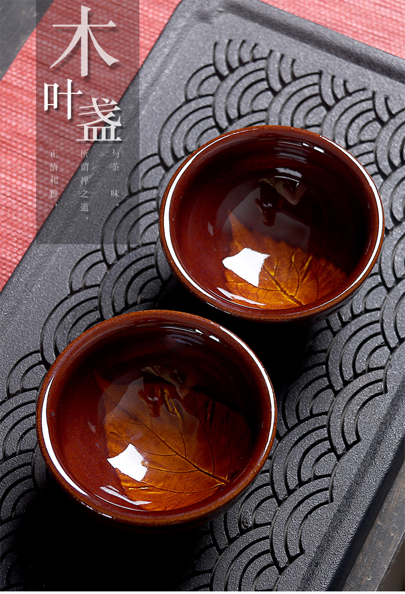 True sheng creative temmoku light tea tea leaves glass ceramic masters cup light tea tea set single cup bowl