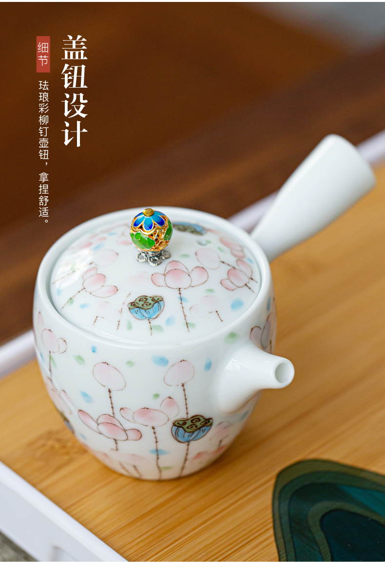 Really served fresh tea set ceramic contracted teapot teacup kung fu tea set a complete set of dry tea tray