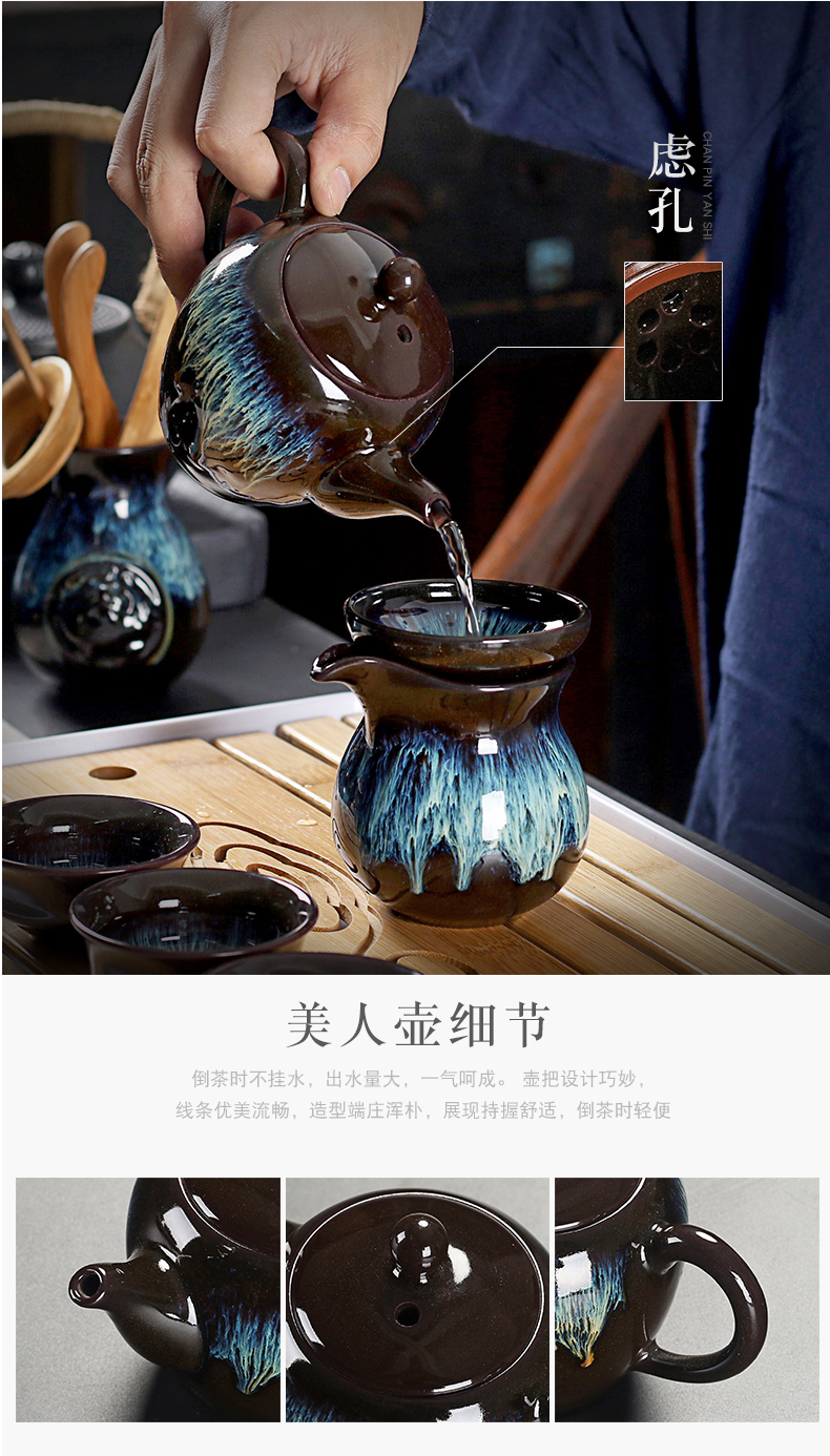 True sheng up ceramic cups tea set tea tureen teapot tea kungfu tea tea tray package