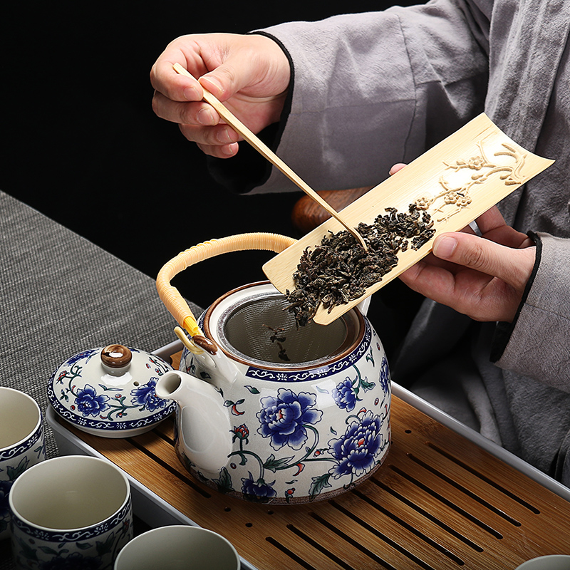 Really hold large girder pot of Chinese tea set a complete set of ceramic teapot cool kung fu tea kettle dry terms plate