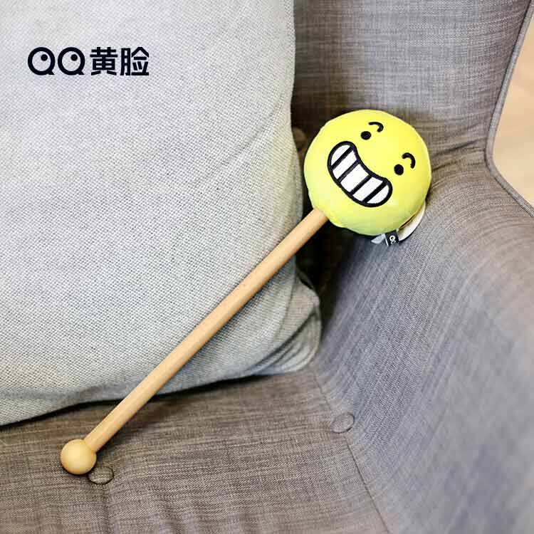 QQ yellow face hammer back small artifact knock back cute plush back slap cartoon leg hammer beat massage stick hammer