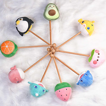 Cute Cartoon Plush Wood Animal Small Hammerhead Knock Back Baton Hammer Back Hammer Back Bar Student Women Christmas Small Gifts