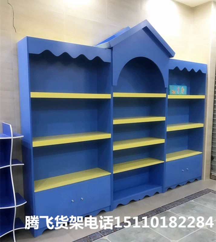 Cửa hàng thú cưng bằng gỗ kệ Kaier Deer bà mẹ và cửa hàng trẻ em tã hiển thị tủ mặt dây chuyền đồ trang sức đồ chơi trong tủ đảo