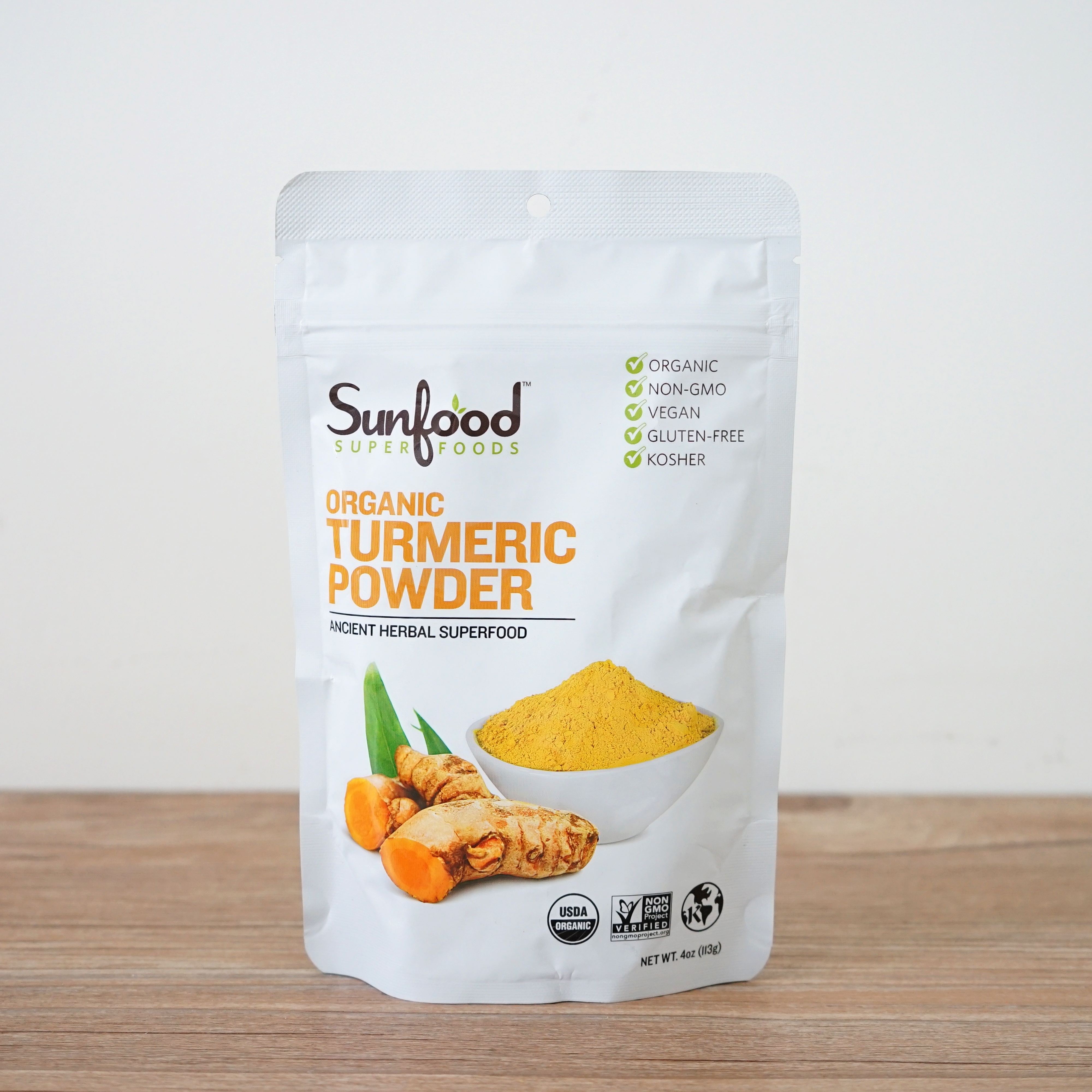 Special! Sunfood Turmeric Powder has machine turmeric root powder gluten-free 113g