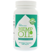 American Manitoba hemp oil hemp seed oil capsules 1000 mg 120 capsules containing Omega